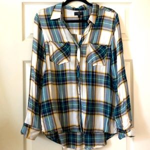 Tinsel plaid button down